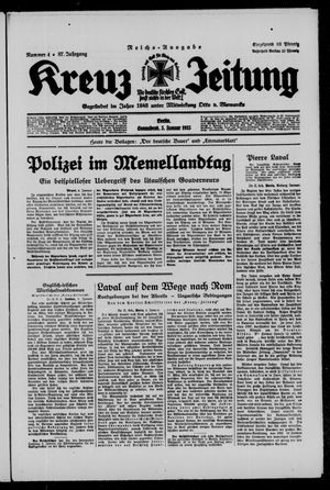Kreuz-Zeitung vom 05.01.1935