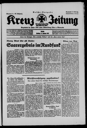 Kreuz-Zeitung vom 11.01.1935