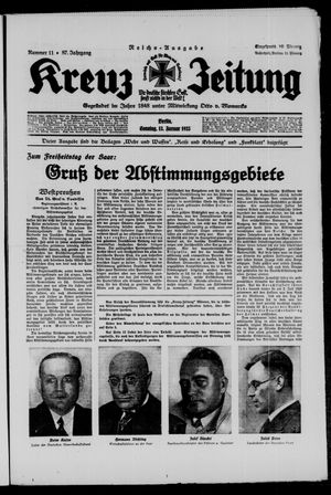 Kreuz-Zeitung vom 13.01.1935