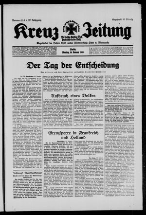 Kreuz-Zeitung vom 14.01.1935