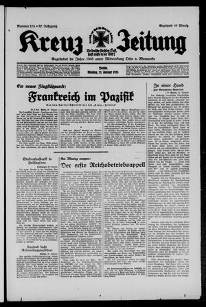 Kreuz-Zeitung vom 21.01.1935