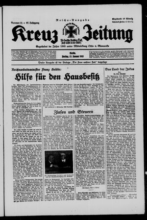 Kreuz-Zeitung vom 25.01.1935