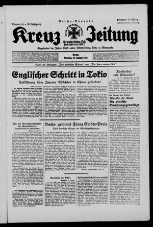 Kreuz-Zeitung vom 29.01.1935