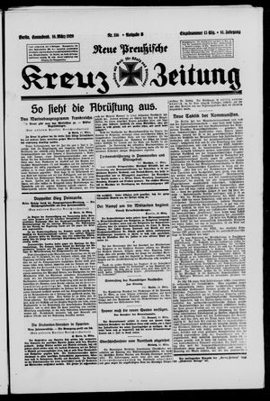 Neue preussische Kreuz-Zeitung vom 16.03.1929