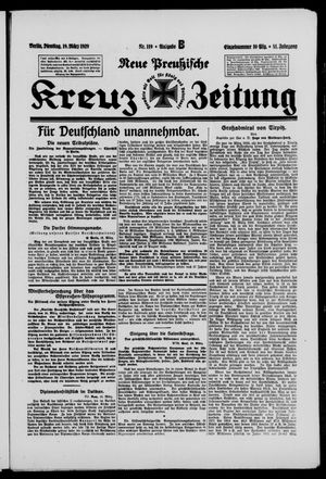 Neue preussische Kreuz-Zeitung vom 19.03.1929