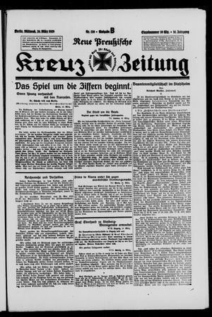 Neue preussische Kreuz-Zeitung vom 20.03.1929