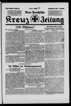 Neue preussische Kreuz-Zeitung vom 23.03.1929