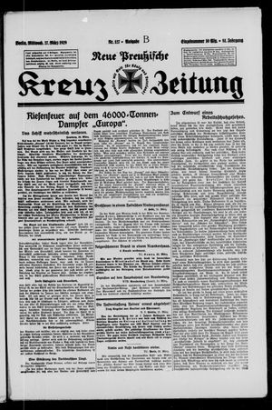 Neue preussische Kreuz-Zeitung vom 27.03.1929