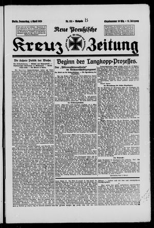 Neue preussische Kreuz-Zeitung on Apr 4, 1929
