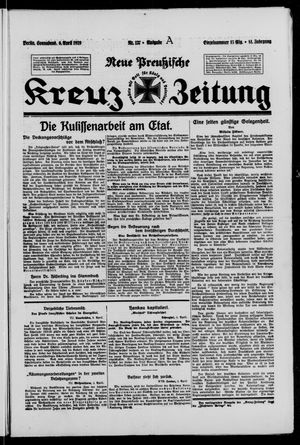 Neue preussische Kreuz-Zeitung vom 06.04.1929