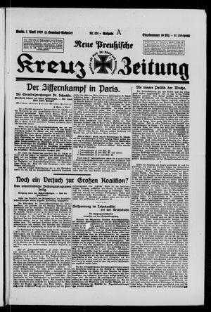 Neue preussische Kreuz-Zeitung vom 07.04.1929