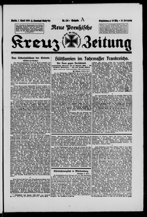 Neue preussische Kreuz-Zeitung vom 07.04.1929