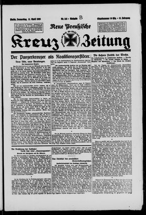 Neue preussische Kreuz-Zeitung vom 11.04.1929