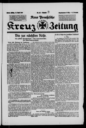Neue preussische Kreuz-Zeitung vom 12.04.1929