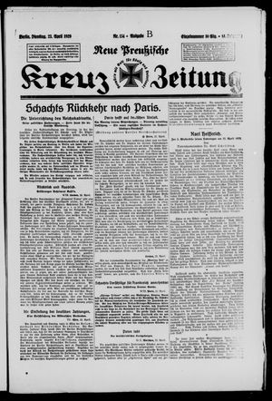 Neue preussische Kreuz-Zeitung vom 23.04.1929