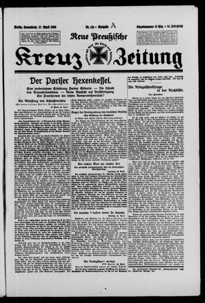 Neue preussische Kreuz-Zeitung vom 27.04.1929