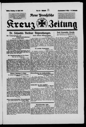 Neue preussische Kreuz-Zeitung vom 30.04.1929