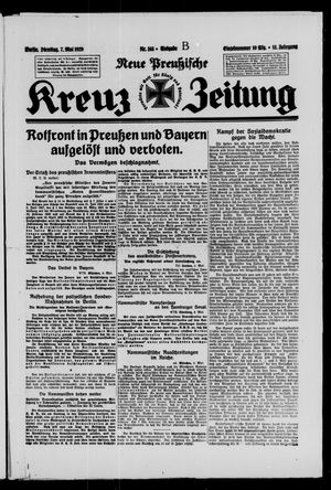 Neue preussische Kreuz-Zeitung vom 07.05.1929