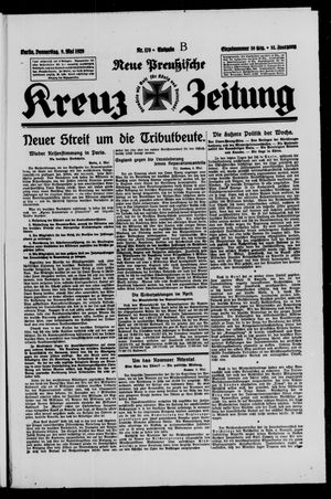 Neue preussische Kreuz-Zeitung vom 09.05.1929
