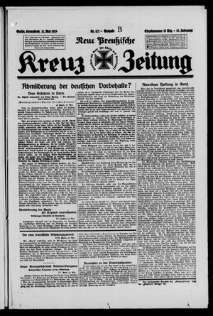 Neue preussische Kreuz-Zeitung vom 11.05.1929