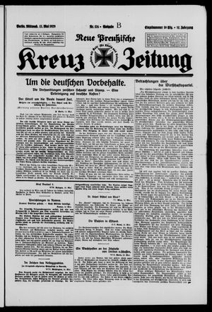 Neue preussische Kreuz-Zeitung vom 15.05.1929