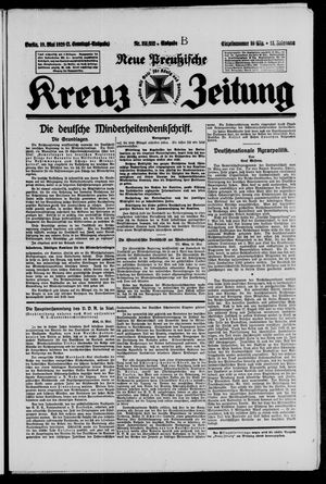 Neue preussische Kreuz-Zeitung vom 19.05.1929