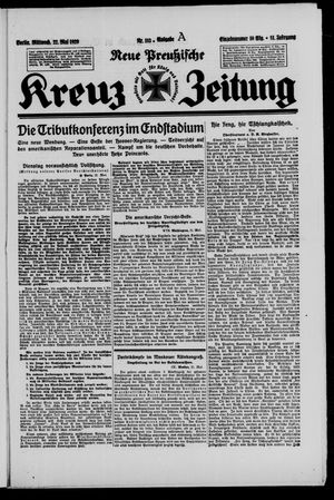 Neue preussische Kreuz-Zeitung vom 22.05.1929