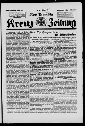 Neue preussische Kreuz-Zeitung vom 23.05.1929