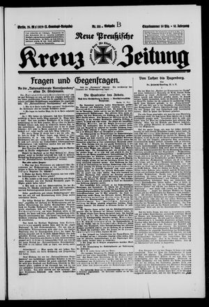 Neue preussische Kreuz-Zeitung vom 26.05.1929