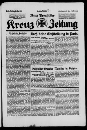 Neue preussische Kreuz-Zeitung vom 28.05.1929