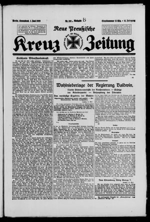 Neue preussische Kreuz-Zeitung vom 01.06.1929