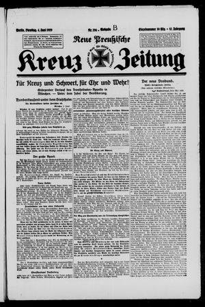 Neue preussische Kreuz-Zeitung vom 04.06.1929