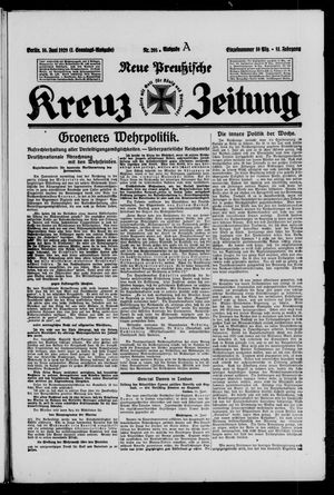 Neue preussische Kreuz-Zeitung vom 16.06.1929