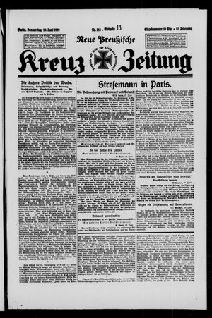 Neue preussische Kreuz-Zeitung vom 20.06.1929