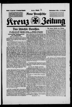 Neue preussische Kreuz-Zeitung vom 23.06.1929