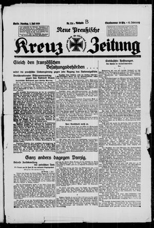 Neue preussische Kreuz-Zeitung vom 02.07.1929