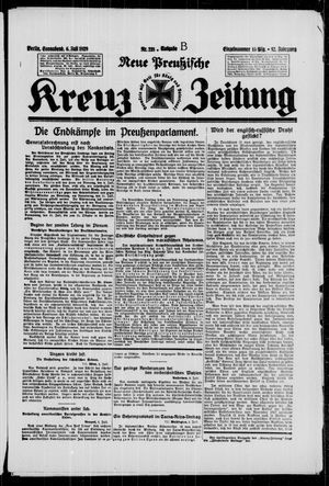 Neue preussische Kreuz-Zeitung vom 06.07.1929