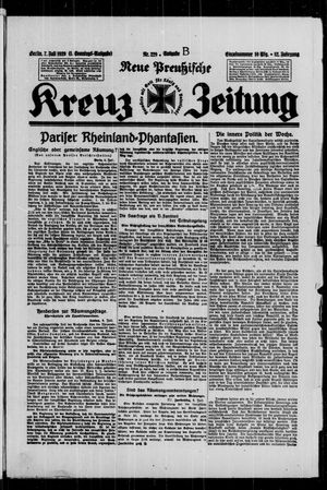 Neue preussische Kreuz-Zeitung vom 07.07.1929