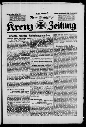 Neue preussische Kreuz-Zeitung vom 12.07.1929
