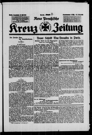 Neue preussische Kreuz-Zeitung vom 13.07.1929