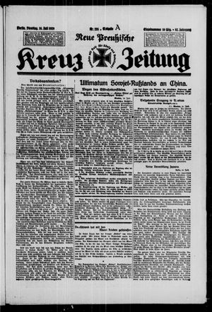 Neue preussische Kreuz-Zeitung vom 16.07.1929