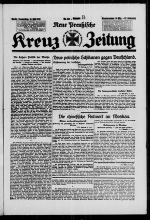 Neue preussische Kreuz-Zeitung vom 18.07.1929