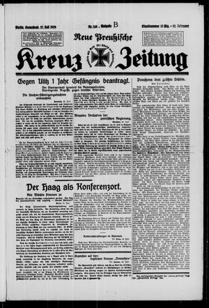 Neue preussische Kreuz-Zeitung on Jul 27, 1929