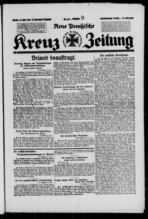 Neue preussische Kreuz-Zeitung vom 28.07.1929