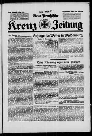Neue preussische Kreuz-Zeitung vom 31.07.1929