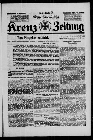 Neue preussische Kreuz-Zeitung vom 27.08.1929