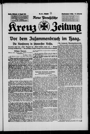 Neue preussische Kreuz-Zeitung vom 28.08.1929