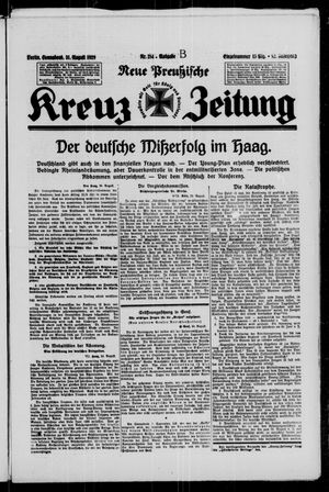 Neue preussische Kreuz-Zeitung on Aug 31, 1929