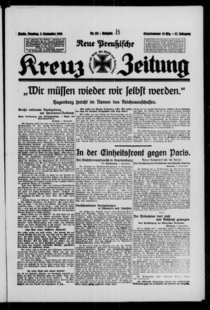 Neue preussische Kreuz-Zeitung vom 03.09.1929