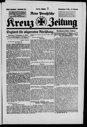 Neue preussische Kreuz-Zeitung on Sep 7, 1929